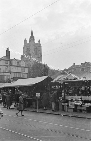 ST PETER MANCROFT FROM TOWER MARKET (EVENING)